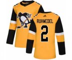 Adidas Pittsburgh Penguins #2 Chad Ruhwedel Premier Gold Alternate NHL Jersey
