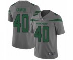 New York Jets #40 Trenton Cannon Limited Gray Inverted Legend Football Jersey