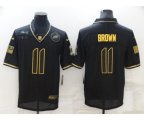 Philadelphia Eagles #11 A. J. Brown 2020 Black Gold Salute To Service Limited Stitched NFL Jersey