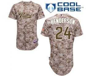San Diego Padres #24 Rickey Henderson Replica Camo Alternate 2 Cool Base MLB Jersey