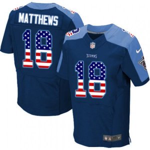 Tennessee Titans #18 Rishard Matthews Elite Navy Blue Alternate USA Flag Fashion NFL Jersey
