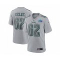 Philadelphia Eagles #62 Jason Kelce Gray Super Bowl LVII Patch Atmosphere Fashion Stitched Game Jersey