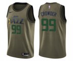 Utah Jazz #99 Jae Crowder Swingman Green Salute to Service NBA Jersey