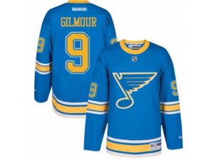 Reebok St. Louis Blues #9 Doug Gilmour Authentic Blue 2017 Winter Classic NHL Jersey