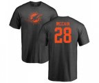 Miami Dolphins #28 Bobby McCain Ash One Color T-Shirt