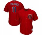 Minnesota Twins #11 Jorge Polanco Replica Scarlet Alternate Cool Base Baseball Jersey