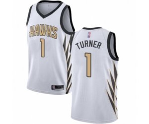Atlanta Hawks #1 Evan Turner Authentic White Basketball Jersey - City Edition