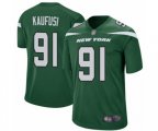 New York Jets #91 Bronson Kaufusi Game Green Team Color Football Jersey