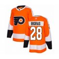 Philadelphia Flyers #28 Chris Bigras Authentic Orange Home Hockey Jersey