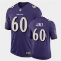 Baltimore Ravens #60 Ja'Wuan James Nike Purple Vapor Limited Player Jersey