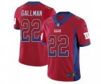 New York Giants #22 Wayne Gallman Limited Red Rush Drift Fashion Football Jersey