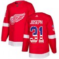 Detroit Red Wings #31 Curtis Joseph Authentic Red USA Flag Fashion NHL Jersey