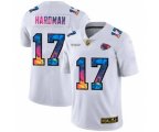 Kansas City Chiefs #17 Mecole Hardman White Multi-Color 2020 Football Crucial Catch Limited Football Jersey