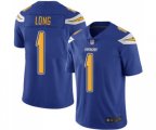 Los Angeles Chargers #1 Ty Long Limited Electric Blue Rush Vapor Untouchable Football Jersey