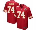 Kansas City Chiefs #74 Martinas Rankin Game Red Team Color Football Jersey