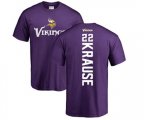 Minnesota Vikings #22 Paul Krause Purple Backer T-Shirt