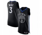 Golden State Warriors #3 David West Authentic Black Basketball Jersey - 2019-20 City Edition