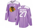 Chicago Blackhawks #27 Jeremy Roenick Purple Authentic Fights Cancer Stitched NHL Jersey