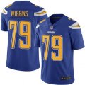 Los Angeles Chargers #79 Kenny Wiggins Limited Electric Blue Rush Vapor Untouchable NFL Jersey