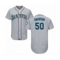 Seattle Mariners #50 Erik Swanson Grey Road Flex Base Authentic Collection Baseball Player Jersey