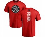 Toronto Raptors #33 Marc Gasol Red Backer T-Shirt