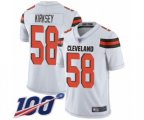 Cleveland Browns #58 Christian Kirksey White Vapor Untouchable Limited Player 100th Season Football Jersey