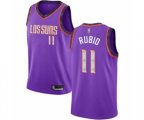Phoenix Suns #11 Ricky Rubio Swingman Purple Basketball Jersey - 2018-19 City Edition