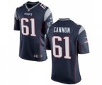 New England Patriots #61 Marcus Cannon Game Navy Blue Team Color Football Jersey