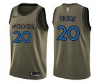 Minnesota Timberwolves #20 Josh Okogie Swingman Green Salute to Service NBA Jersey