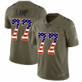 Los Angeles Chargers #77 Forrest Lamp Limited Olive USA Flag 2017 Salute to Service NFL Jersey