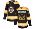 Adidas Boston Bruins #56 Axel Andersson Authentic Black Drift Fashion NHL Jersey