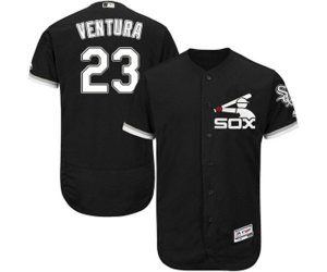 Chicago White Sox #23 Robin Ventura Authentic Black Alternate Home Cool Base Baseball Jersey