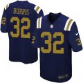 New York Jets #32 Juston Burris Limited Navy Blue Alternate NFL Jersey