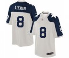 Dallas Cowboys #8 Troy Aikman Limited White Throwback Alternate Football Jersey