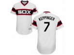 Chicago White Sox #7 Jeff Keppinger White Flexbase Authentic Collection MLB Jersey