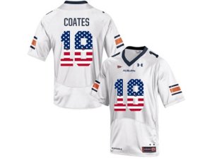 2016 US Flag Fashion Men\'s Under Armour Sammie Coates #18 Auburn Tigers College Football Jersey - White