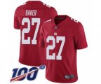 New York Giants #27 Deandre Baker Red Limited Red Inverted Legend 100th Season Football Jersey