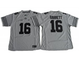 Women\'s Ohio State Buckeyes #16 J. T. Barrett Gridion Grey II Stitched NCAA Jersey