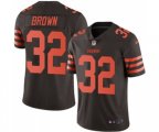 Cleveland Browns #32 Jim Brown Limited Brown Rush Vapor Untouchable Football Jersey