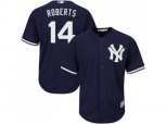 New York Yankees #14 Brian Roberts Replica Navy Blue Alternate MLB Jersey