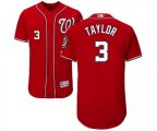 Washington Nationals #3 Michael Taylor Red Alternate Flex Base Authentic Collection Baseball Jersey