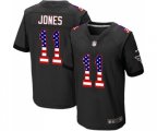 Atlanta Falcons #11 Julio Jones Elite Black Alternate USA Flag Fashion Football Jersey