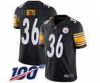 Pittsburgh Steelers #36 Jerome Bettis Black Team Color Vapor Untouchable Limited Player 100th Season Football Jersey