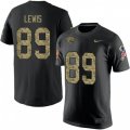 Jacksonville Jaguars #89 Marcedes Lewis Black Camo Salute to Service T-Shirt