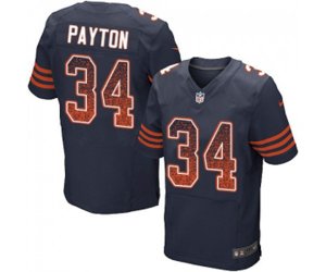 Chicago Bears #34 Walter Payton Elite Navy Blue Alternate Drift Fashion Football Jersey