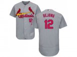 St. Louis Cardinals #12 Paul DeJong Grey Flexbase Authentic Collection Stitched MLB Jersey