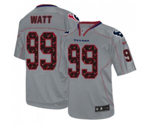 Houston Texans #99 J.J. Watt Elite New Lights Out Grey Football Jersey