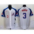 Atlanta Braves #3 Dale Murphy Number White 2023 City Connect Cool Base Stitched Jersey