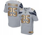 Seattle Seahawks #25 Richard Sherman Elite Grey Gold Alternate Football Jersey