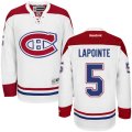 Montreal Canadiens #5 Guy Lapointe Authentic White Away NHL Jersey